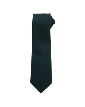 Premier Effen polyester stropdas (Fles groen)