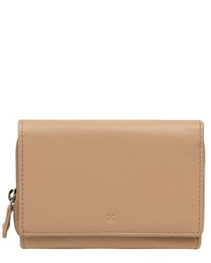 'Evelina' Latte Leather Purse