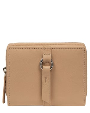 'Luciana' Latte Leather Purse