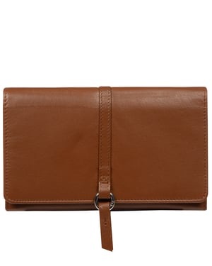 'Floriana' Tan Leather Purse