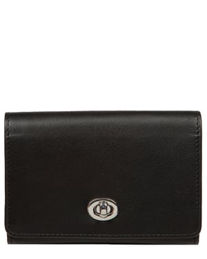 'Adriana' Black Leather Purse