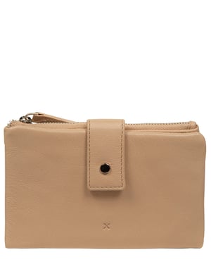 'Veronica' Latte Leather Purse