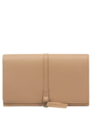 'Floriana' Latte Leather Purse