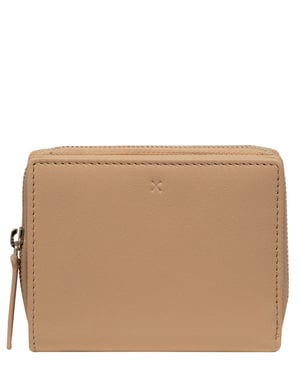 'Lilia' Latte Leather Purse