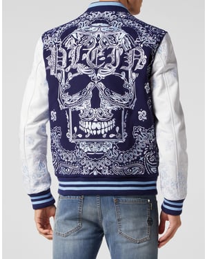 Leren Bomber Paisley