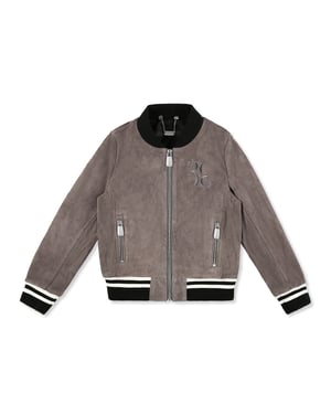 Leren Bomber Double B