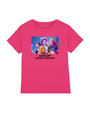 K-Pop Demon Hunters Kinder/Kids Huntr/X T-shirt (Fuchsia)