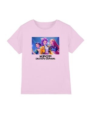 K-Pop Demon Hunters Kinder/Kids Huntr/X T-shirt (Lichtroze)