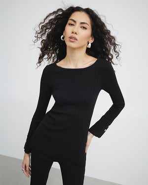River Island Womens Tunic Top Black