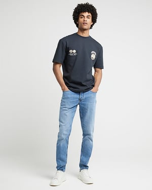 River Island Mens Slim Fit Jeans Blue