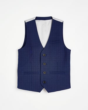 River Island Boys Suit Waistcoat Blue