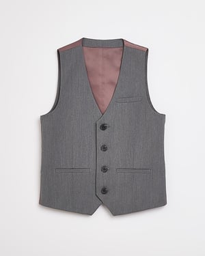 River Island Boys Suit Waistcoat Grey