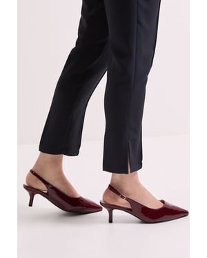 Wide Fit Dova Slingback Kitten Heel Court Shoes