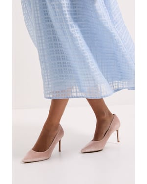 Wide Fit Dash Velvet Pointed High Stiletto Heel Court Shoes