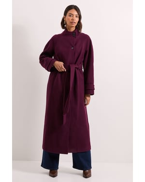 Classic Midi Funnel Neck Coat