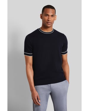Bugatti Herren T-shirt met contrasterende strepen