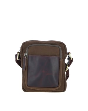 Real Leather X Canvas Flight Bag