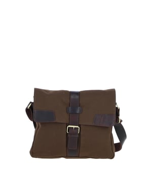 Genuine Leather X Canvas Unisex Crossbody Bag
