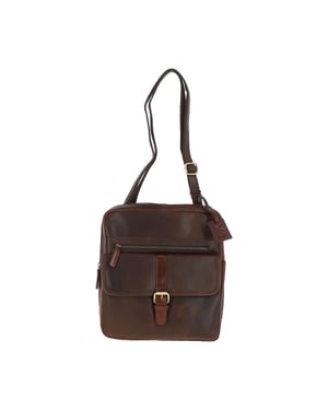 Real Oily Leather Medium Messenger Bag