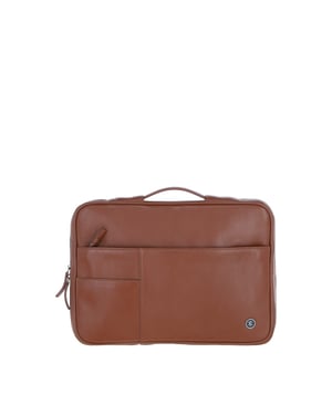 'Minimalist' Real Leather Organizer with Laptop Compartment