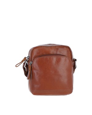 'Valerio' Real Leather Vintage Small Flight Shoulder Bag