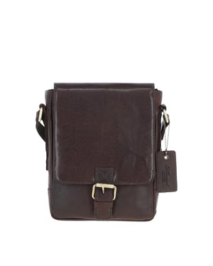 Compact Leather Flap Over Bag