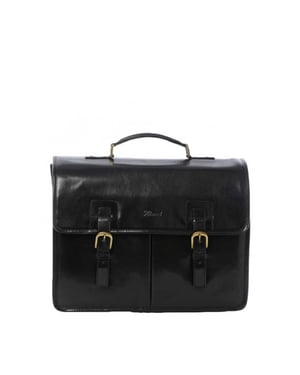 'Gareth' Triple Gusset Heavy Duty Real Leather Briefcase