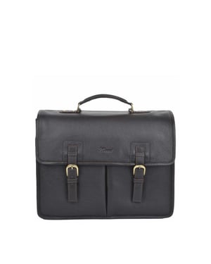 'Gareth' Triple Gusset Heavy Duty Real Leather Briefcase