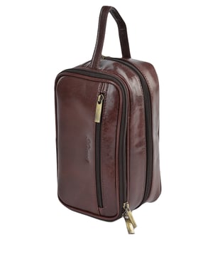 'Viaggio' Real Leather Toiletry Washbag