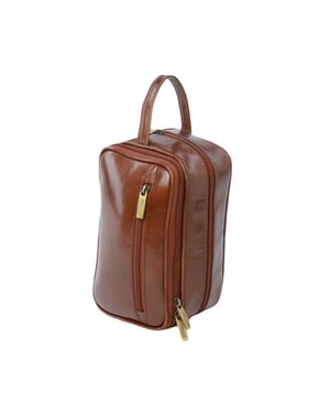 'Viaggio' Real Leather Toiletry Washbag