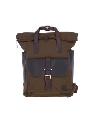 Real Leather X Canvas Backpack