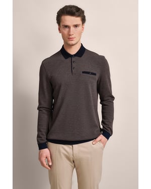 Bugatti Herren Poloshirt met gestructureerde kraag