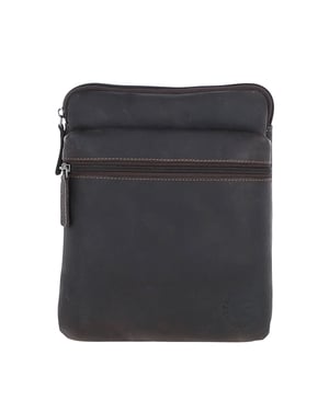 'Berlin' Real Leather Messenger Crossbody Bag