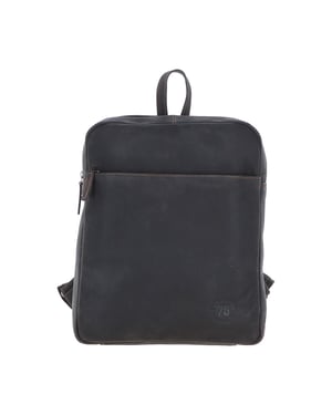 'Brussels' Real Leather Backpack With Multiple Pockets