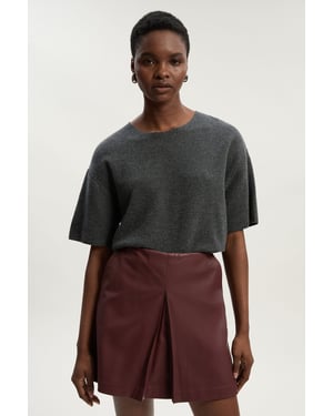 Faux Leather Skort