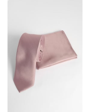Barely Pink Tie and Pocket Square