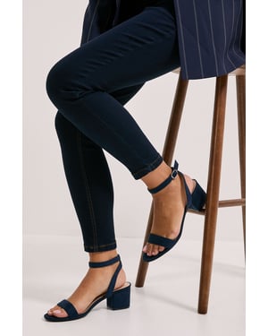 Tommi Barely There Mid Block Heel Sandals