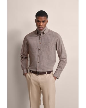 Bugatti Herren Shirt met moderne pasvorm