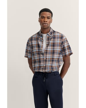 Bugatti Herren Shirt met geruit patroon