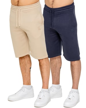 Kruze Heren Fleece Korte Broek 2 Pack
