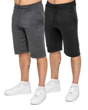Kruze Heren Fleece Korte Broek 2 Pak