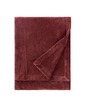 Yard  Heavy Chenille Velvet Throw, 150 x 200cm, Beetroot