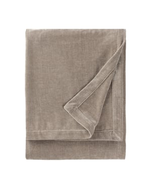 Yard Heavy Chenille Velvet Throw, 130 x 180cm, Beige