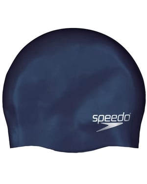 Speedo Childrens/Kids Moulded Silicone Swimming Cap (Navy)