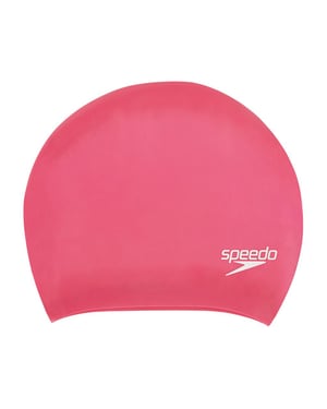 Speedo Unisex Volwassen Lang Haar Siliconen Zwemmutsje (Roze)