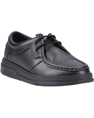 Hush Puppies Ronan Mocc Läderpojkar Svarta Mockaskor