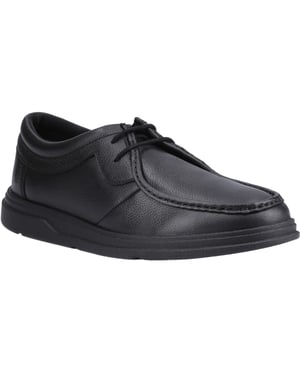 Hush Puppies Ronan Mocc Läderpojkar Svarta Mockaskor