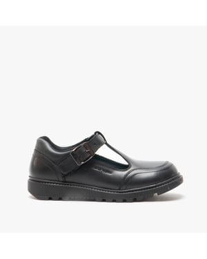 Hush Puppies Kerry Senior Flickors Svarta Skor I Läder