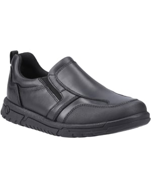 Hush Puppies Sergio Läderherrarnas Svarta Loafer