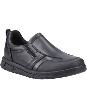 Hush Puppies Sergio Läderherrarnas Svarta Loafer